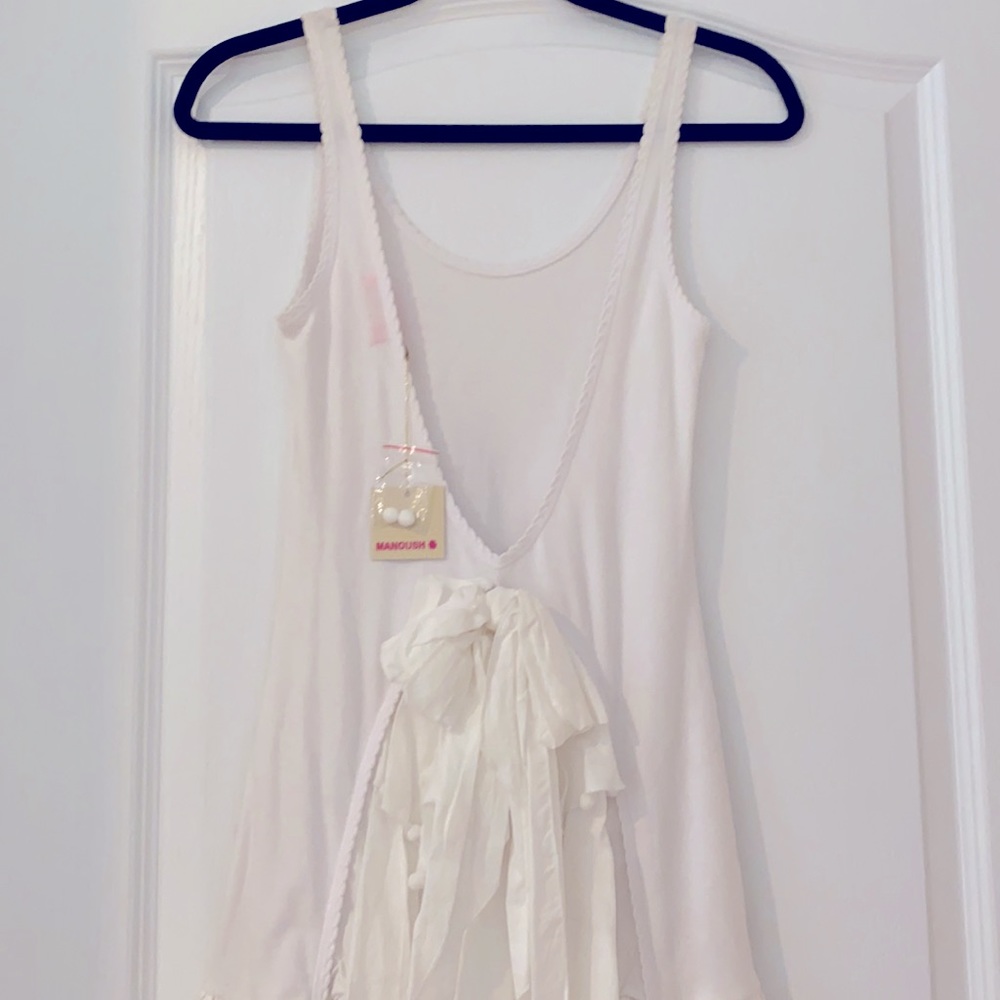 MANOUSH White Scoop Back Dress